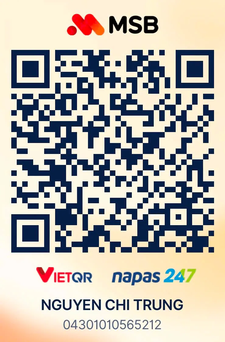 Mã QR ủng hộ Thương Khung Bảng qua ngân hàng MSB